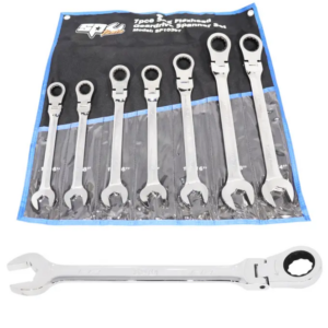 SPANNER SET - ROE GEARDRIVE/QUAD DRIVE FLEX HEAD JUMBO SAE 7PC