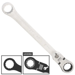 SPANNER DOUBLE RING GEARDRIVE FLEX HEAD METRIC 8MM