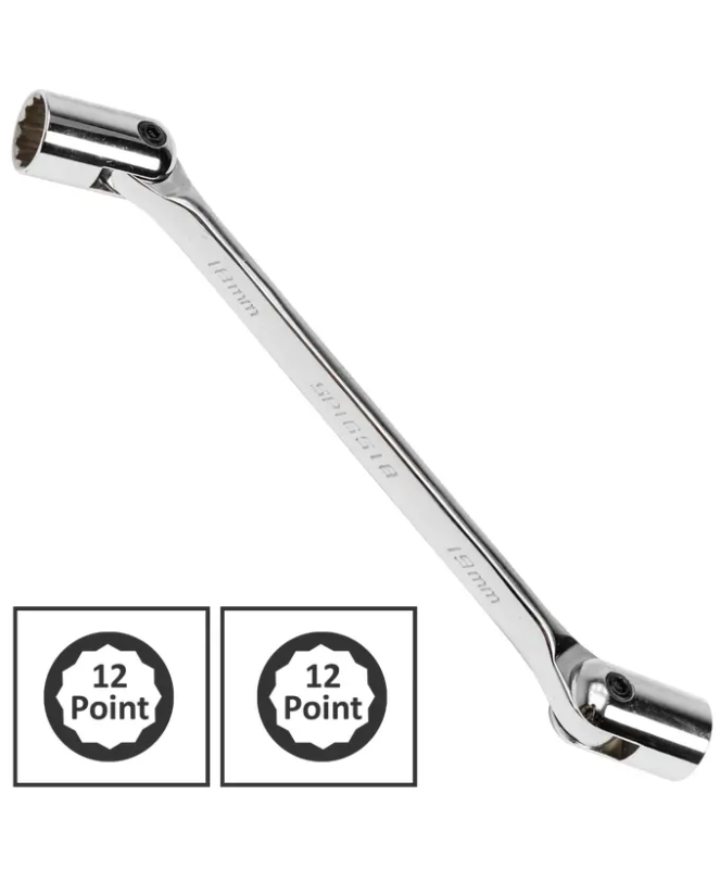 SOCKET - FLEXIBLE DOUBLE DUALHEAD SPANNER 16 X 17 MM