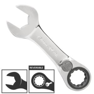 SPANNER ROE STUBBY REVERSIBLE GEARDRIVE METRIC 14MM