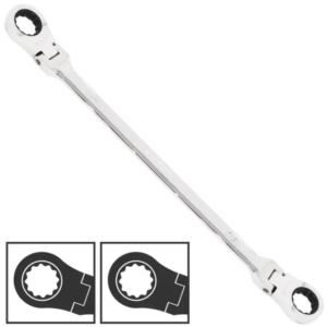 SPANNER EX LONG FLEX DOUBLE RING STAND OUT GEARDRIVE 5/8X11/16"