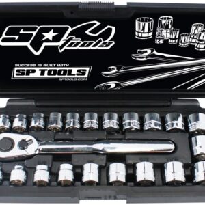 SOCKET SET - 3/8DR 12PT LOW PROFILE 22PC METRIC/SAE