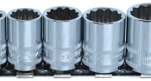 SOCKET RAIL - 3/8DR 12PT 8PC SAE