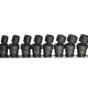 SOCKET SET IMPACT SWIVEL 10PC METRIC 3/8DR 6PT
