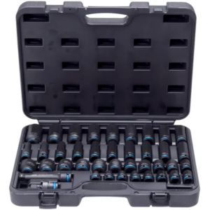SOCKET SET IMPACT 1/2DR 6PT 40PC METRIC