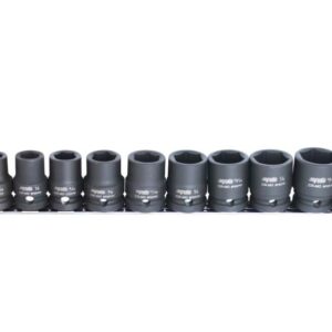 SOCKET RAIL IMPACT 1/2DR 6PT 11PC SAE