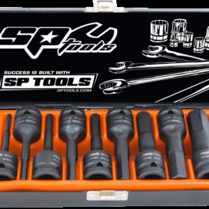SOCKET SET IMPACT 1/2DR INHEX 9PC METRIC