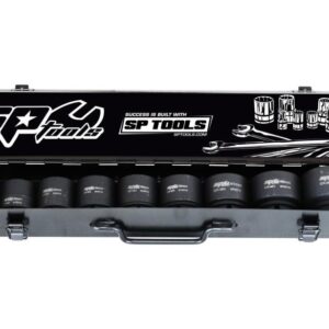 SOCKET SET IMPACT 1"DR 6PT 9PC METRIC