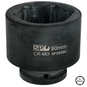 SOCKET IMPACT 1-1/2"DR 6PT METRIC 90MM