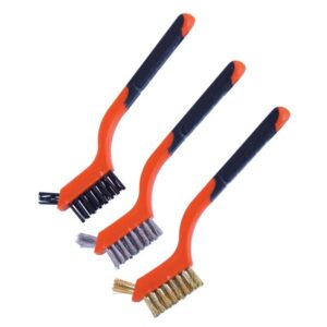 WORKSHOP - BRUSH WIRE MINI 3PC SET - 3 X 7 ROW + 5 HOLE TIP