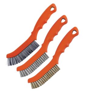 WORKSHOP - BRUSH WIRE 230MM 3PC SET - 2 X 18 ROW