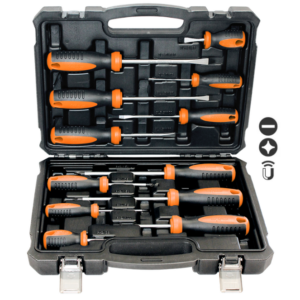 SCREWDRIVER SET - SLOTTED/PHILLIPS PREMIUM - 12PC SET