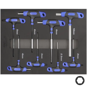 KEY SET - METRIC HEX T-HANDLE IN EVA - 8PC