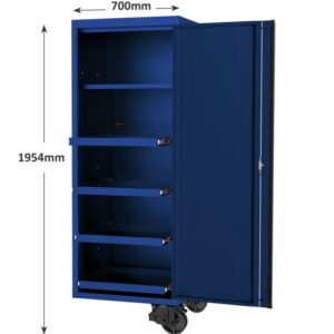 SIDE LOCKER - USA SERIES 27" 4 SHELF BLUE/BLACK