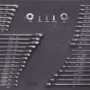 EVA TOOLKIT - 45PC METRIC/SAE - GEARDRIVE SPANNER AND FINGER RATCHET
