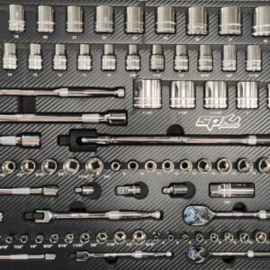 EVA TOOLKIT 90PC METRIC/SAE - 6PT AND 12PT SOCKET ACCESSORIES