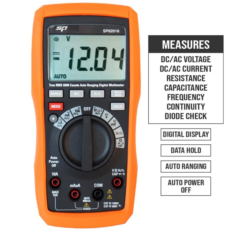 DIAGNOSTIC - MULTIMETER DIGITAL DELUXE AUTOMOTIVE