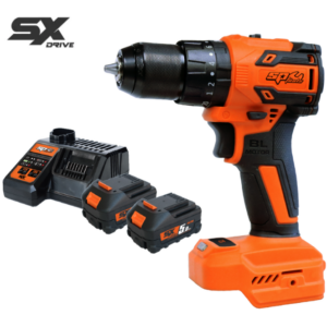 CORDLESS - 18V DRILL/DRIVER BRUSHLESS - 5.0AH X2 BATTERIES & CHARGER - SX DRIVE