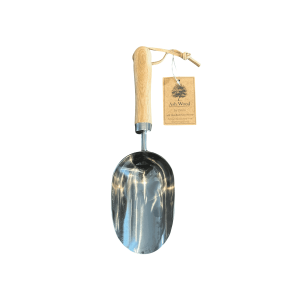 Omni Stainless Steel Scoop With Ash Handle