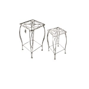 Omni Metal Side Tables - White Set Of 2