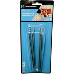 Crawford Pegboard Hooks Double Loop 2pce #18945 112mm