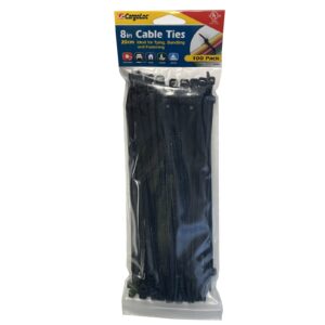 Cargoloc Cable Ties Black 100-pce 50lb Capacity #32483 200mm