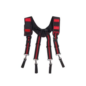 Taurus Tough Nylon Tool Belt Braces Black/Red