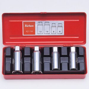 Koken 4211M Stud Puller Set 4pc 1/2"Dr 6-12mm