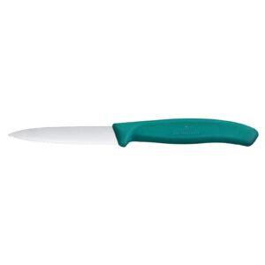 Victorinox Paring Knife 8 cm Wavy Edge with Green Handle