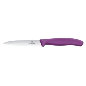 Victorinox Vegetable Knife 10 cm Wavy Blade with Purple Handle