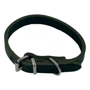 Taurus Tough Full Leather Collar 12 mm x 330 mm Black
