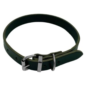 Taurus Tough Full Leather Dog Collar 19 mm x 485 mm Black