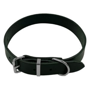 Taurus Tough Full Leather Dog Collar 25 mm x 570 mm Black