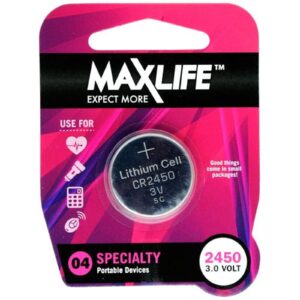 Max-Life Batteries Lithium Button CR2450
