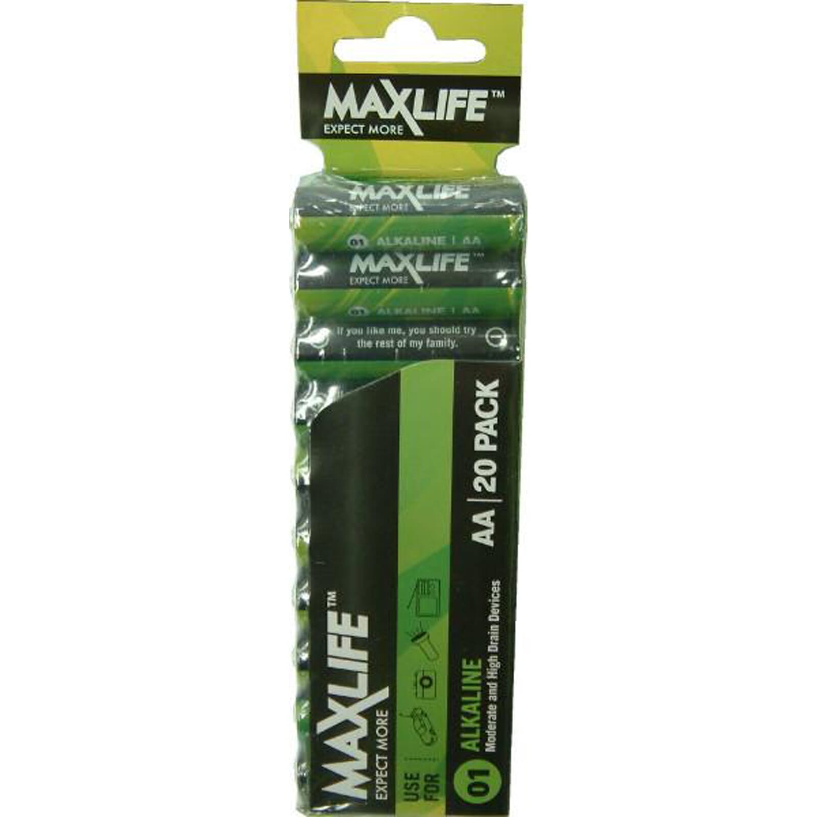 Max-Life Batteries Alkaline - AA 20-Pack