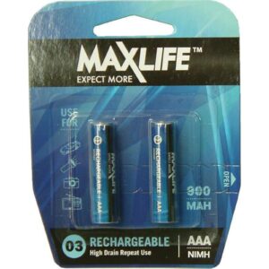 Max-Life Batteries Rechargeable NIMH - AAA 2-Pack