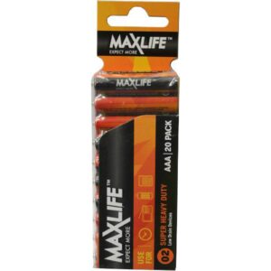 Max-Life Batteries Super Heavy Duty - AAA 20-Pack