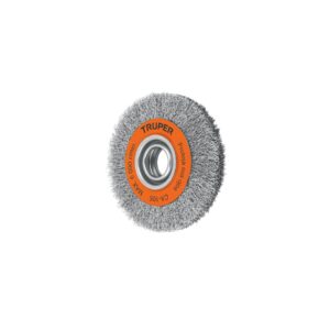 Truper Wire Wheel Brush Crimped for Bench Grinder 150mm x 21mm