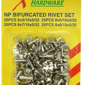 Xcel Bifurcated Rivets - 100-pce 5/10/11/12mm