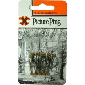 Bayonet X Brass Head Pins - 10pce Blister Pack