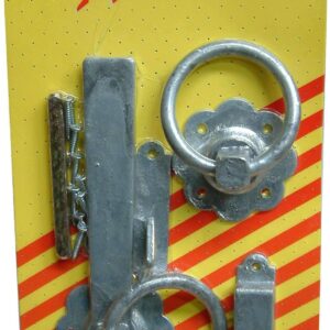 Xcel Ring Gate Latch - Plain Galvanised 152mm Carded