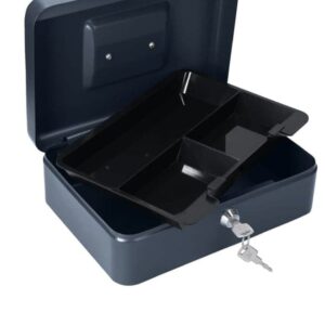 Hermex Locking Cash Box With Coin Tray 250 x 180 x 80mm