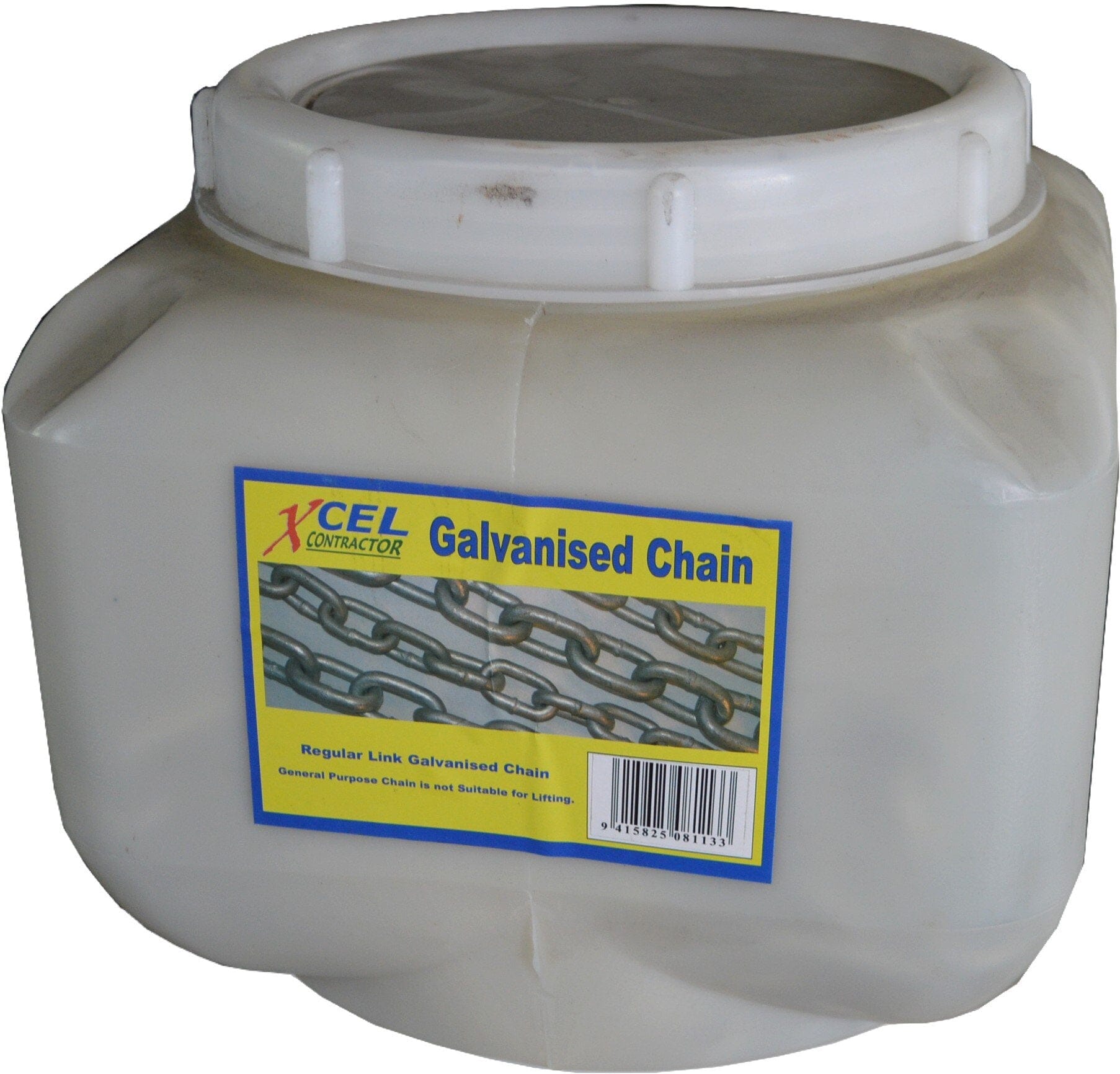 Xcel Galvanised Chain 25kg Polypail (20m) 8mm