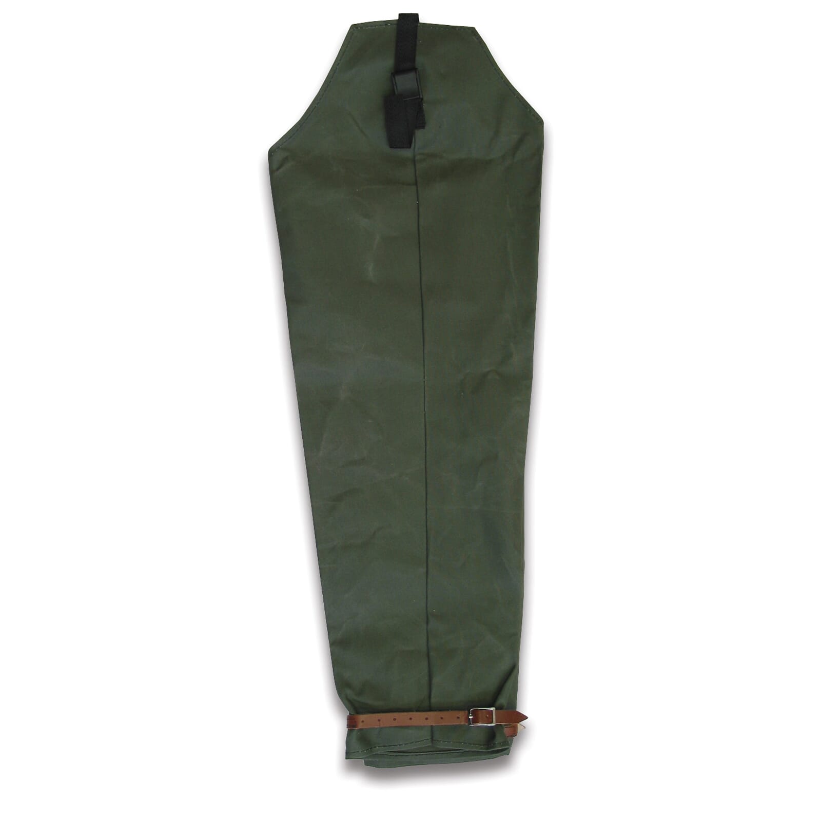 Taurus Tough Canvas/Leather Leggings Zip Side Open Khaki/Black XLarge