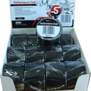 Tapespec Cloth Duct Tape (100mph) - Display Box 12-pce 36mm X 5m Black