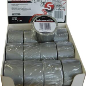 Tapespec Cloth Duct Tape (100mph) - Display Box 12-pce 36mm X 5m Silver