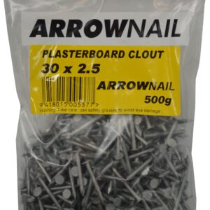 NZ Nails Plasterboard Clouts - Galvanised 500gm Pack 30mm x 2.5mm