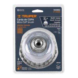 Truper Wire Cup Brush Twisted Multifit 100mm