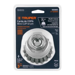Truper Wire Cup Brush Twisted with Multi Thread 75mm 100851