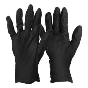 Black Dragon - Premium Powder Free Black Nitrile Disposable Gloves Small 100 Per Pack